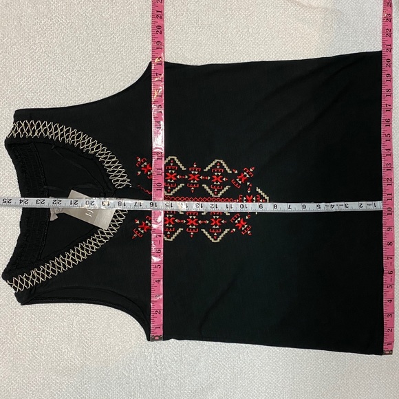 J. Jill Black Tank w/ Embroidered Detail NWT - Picture 6 of 6